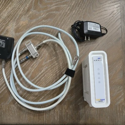Arris SURFboard SB8200 DOCSIS 3.1 Cable Modem w/ PSU, Cables, Antronix Splitter - Image 1 of 4