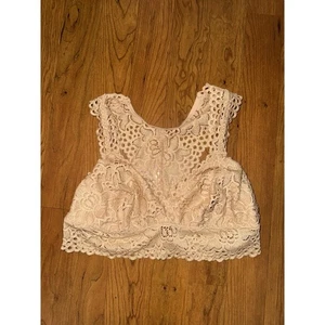 Bralette de encaje tostado Aerie festival boho para mujer mediano - Imagen 1 de 3