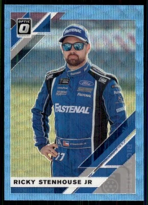 2020 Donruss Racing OPtic Carolina Blue Wave Prizm #38 Ricky Stenhouse Jr. - Image 1 of 2