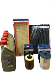 KIT TAGLIANDO 4 FILTRI BOSCH 5 LITRI LT CASTROL 5W30 5W-30 PER VW GOLF V 2.0 TDI - Picture 1 of 4