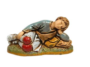 Schäferhund schlafendes Kind Landi Moranduzzo Cm 10 Benino Schäfer Krippe - Bild 1 von 2