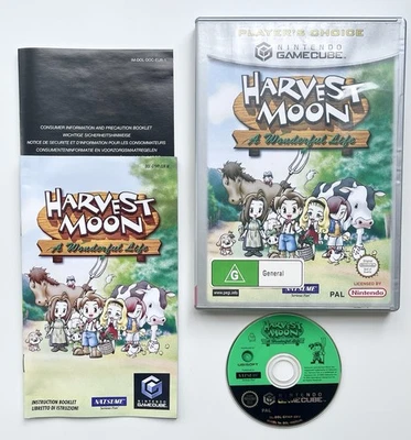 Harvest Moon: A Wonderful Life (Nintendo GameCube, 2004 PAL) Complete W/ Manual - Image 1 of 4