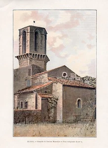 83 LE LUC CHAPELLE DE L ANCIEN MONASTERE ET TOUR IMAGE COULEUR 1903 PRINT - Picture 1 of 1