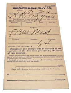 APRIL 1914 SOUTHERN RAILWAY FREIGHT DELIVERY POST CARD DANVILLE VIRGINIA - Picture 1 of 2