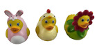(3) RARE 2011 Toysmith Patty Petal/Buster Bunny/Bucky Bunny Rubber Duck Duckies