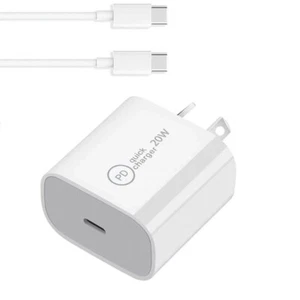 20W Type-C Charger+Type C to USB C Cable for LG K51 LM-K500UM K500MM K500QM USA - Zdjęcie 1 z 1