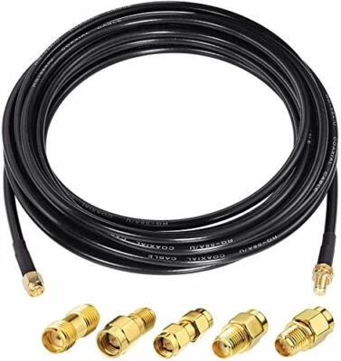 Antenna Adapter Cable SMA Coaxial RG58 2 ~ 10m kit for SDR FPV Antenna Ham Radio - Image 1 of 4