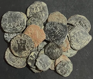 Cincin 19, Nice 28 monet Król FELIPE II, nazwa monety BLANCAS y CUARTOS - Zdjęcie 1 z 14