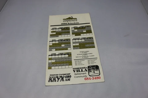 San Antonio Missions 1996 Fridge Magnet Schedule Cover