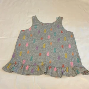 Cat & Jack Pineapple Tank Top Gray Girl Size XXL (18) - Picture 1 of 5