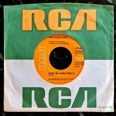 The Guess Who - Hand Me Down Word / Runnin' Down The Street - Ex Con US 7" - Image 1 of 2