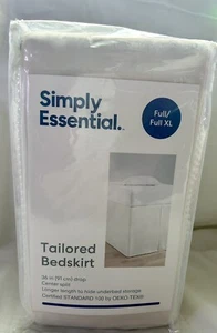 Simply Essential™ Full/Full XL Tailored Bed Skirt in White - Picture 1 of 3