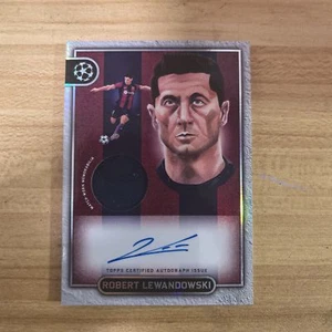 Robert Lewandowski 2023-24 Topps Museum UCL Showpiece Auto GU Relic /50 - Picture 1 of 2