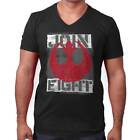 T-shirts à manches courtes Join Fight Rebel Alliance Space Galaxy Nerdy adulte col en V
