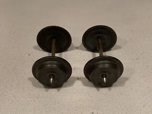 2 LIONEL METAL WHEEL SETS O GAUGE SCALE 3-RAIL FREIGHT CAR PART MTH ATLAS WEAVER - Picture 1 of 1