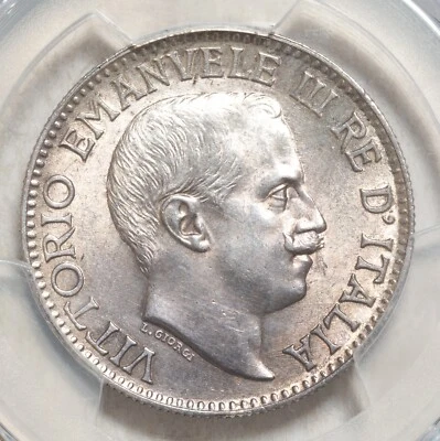 1914, Italian Somaliland, Victor Emmanuel III. Silver 1 Rupia Coin. PCGS MS-62! - Image 1 of 3