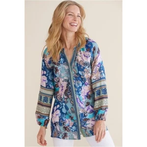 Soft Surroundings Apolline Gauze Tunic size 1X Plus NWT - Picture 1 of 7