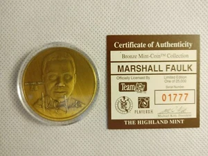 Marshall Faulk Highland Mint Bronze Medallion #01777 Football Coin Colts - Picture 1 of 4