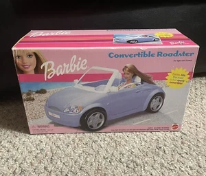 Barbie Doll Convertible Roadster Blue Car Vehicle New In Box Mattel 2001 - Picture 1 of 9
