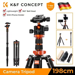 K&F Concept 198cm Aluminio Cámara Trípode Monopie 360° Cabeza esférica para DSLR - Imagen 1 de 7
