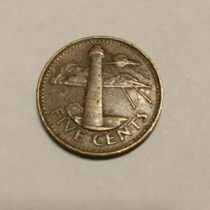 1973 BARBADOS 5 CENTS COIN - G19 - Picture 1 of 3