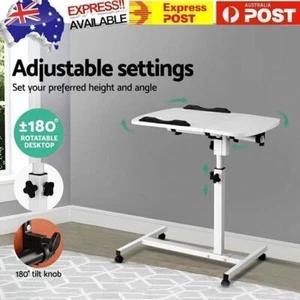 Adjustable Overbed Table Medical Care Over Bed Height Hospital Laptop Study Work - Picture 1 of 17