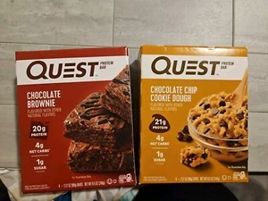 Quest Nutrition Protein Bar Lot 2 Chocolate Chip Cookie Dough & Brownie - Picture 1 of 3