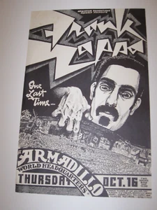 FRANK ZAPPA AT THE ARMADILLO 1980 MICHAEL PRIEST - Picture 1 of 3