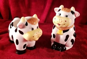 Houston Harvest Gift Products Ceramic Holstein Cow Creamer & Covered Sugar Bowl - Picture 1 of 12