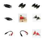 1 5 10 lot RCA Coupler right angle connector plug adapters Cable Pack USA Seller