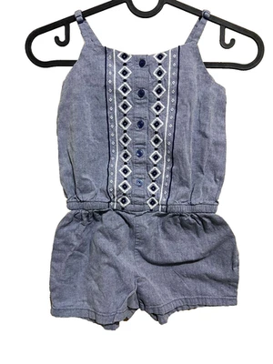 Gymboree romper for a girl in blue with a print Size 6 A001805 - Image 1 of 3