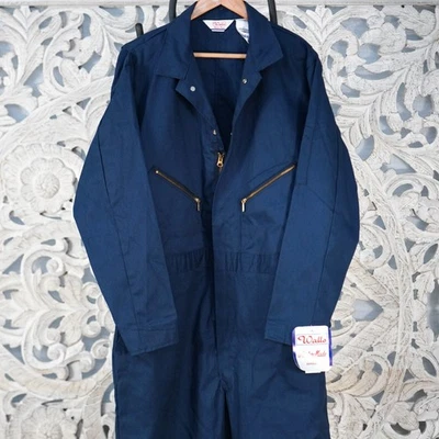 Vintage Walls MasterMade Navy Coveralls 48 Regular Made in USA Workwear - Image 1 of 4