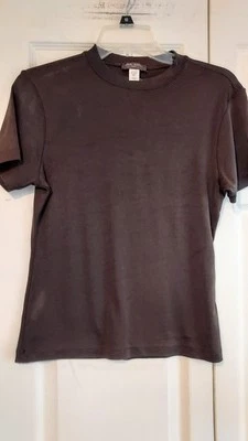 Camiseta Henri Bendel Mujer Marrón Tejida L Elastizada Minimalista Moderna Cápsula  Foto 1 de 4