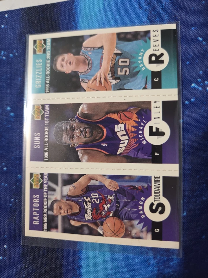 Mini tarjetas Collector's Choice 1996-97 Bryant Reeves, Michael Finley, Stoudamire Foto 1 de 1