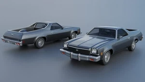 ABS-LIKE RESIN 3D PRINTED 1/25 1973 CHEVROLET EL CAMINO FULL KIT - Picture 1 of 13