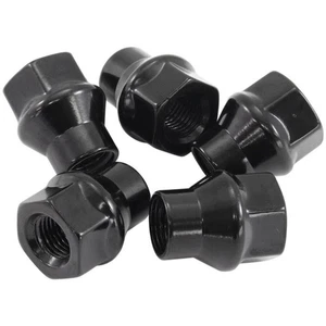 Aeroflow AF3012-4000 Conical ET Style Open Black Wheel Nuts - 1/2-20" Pack of 5, - Picture 1 of 3