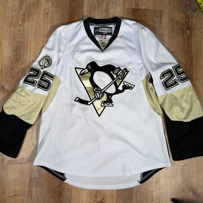 Camiseta deportiva Reebok 2010 CCM auténtica Pittsburgh Penguins talla 54 NHL blanca visitante Foto 1 de 4