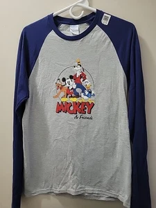Port & Company Navy/Gray Micky & Friends Tshirt Size S/P CH - Picture 1 of 3