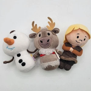 Hallmark Itty Bittys Frozen Lot of Small Plush - Olaf & Sven & Kristoff (Teacup) - Picture 1 of 10