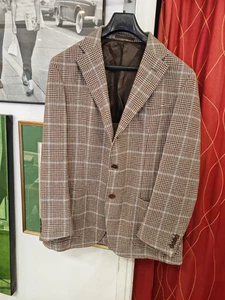 Tombolini 700€ Men' Blazer Jacket Wool Prince De Galles Size EU 56 ( XL /XXL ) - Picture 1 of 14