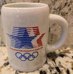 Vtg 1984 Made in USA Los Angeles XXIIIrd Olympics Coffee Mug PAPEL Large 16 oz - Picture 1 of 7
