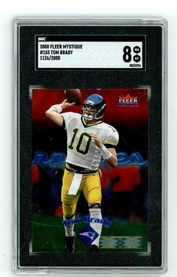 Fleer Mystique Tom Brady RC 2000 #1126/2000 #103 SGC 8 Foto 1 de 2