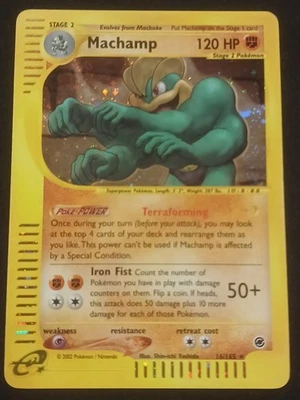 Machomei Machamp • Expedition Base Set Nr. 16/165 EN Back EX Front NM  Pokemon - Bild 1 von 2