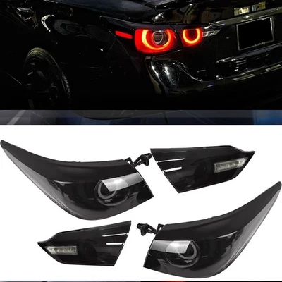 1XPair Fit 2014-2017 INFINITI Q50 Skyline V37 400R Style LED Tail Lights Smoked - Image 1 of 4