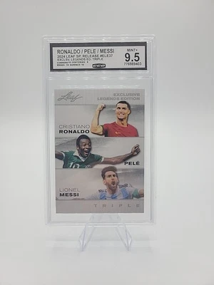 Ronaldo / Pelé / Messi 2024 Hoja Exclusiva Edición Leyendas Trío - CCG 9.5 Como Nuevo + Foto 1 de 2