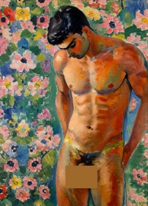 Erotic Boy art Man Nude Guy nu Homme desnudo Passion of Male Collection x114 - Bild 1 von 2