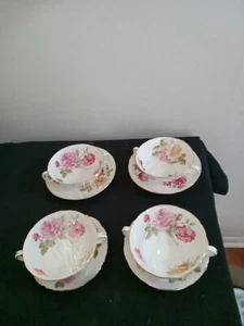 Hammersley England Grandmothers Rose Soup Bowl Underplate Lot 4 - Picture 1 of 3