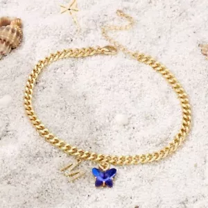 Anklet with letter initial perfect for Anniversary, Valentines Day, and More! - Picture 1 of 5
