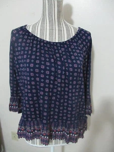 Neu mit Etikett Knapp Studio Blumenmuster 3/4 Damen Top/Bluse Medium - Bild 1 von 6