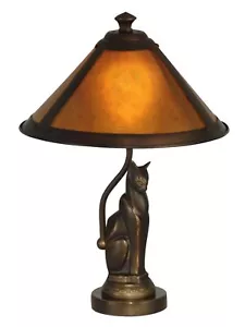 Dale Tiffany TA90197 Ginger Mica Accent Lamp, Antique Bronze 17.00x10.00x10.00 - Picture 1 of 4
